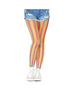 Collant arcobaleno fantasia a righe multicolor