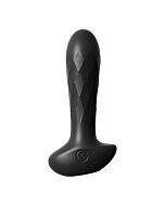 Vibratore silicone teaser anale - nero