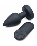 Plug anale vibrante in silicone - piccolo nero