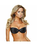 Divabra classico reggiseno nero senza spalline e senza spalline a