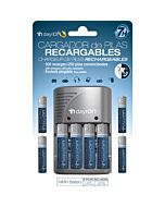 Cargador para 4 pilas con 8 pilas incl. (4xr06+4xr03) dayron