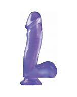 Basix pene de gelatina succhia lila 16 cm