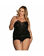 Subblime queen plus orsacchiotto di pizzo floreale nero