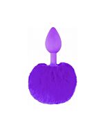 Coda di coniglio - tappo in silicone viola