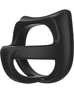 Imbracatura per cock jock in silicone nero