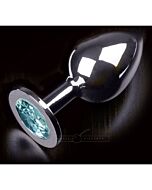 Plug anale gioielli grande plata / turquesa