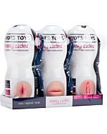 Confezione masturbatore maschile di 3 bocca, culo e vagina