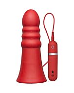 Tappo vibrante in silicone rosso 20 cm