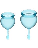 Satisfyer feel good kit copa mestruale azulclaro 15 + 20ml