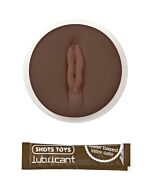 Masturbatore maschile nero a forma di vagina