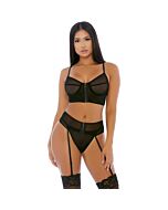 Get the hook lingerie conjunto negro
