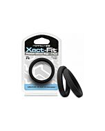 Confezione da 2 anelli in silicone Xact-fit 16 cm - nero