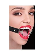 Bavaglio in Pelle Nera XL