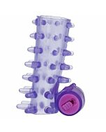 Anello casual lilla con copertura vibrante del pene