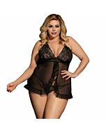 Subblime queen plus babydoll aperto nero