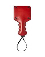 Tavolozza in metallo e pelle - rosso