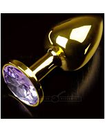 Plug anale gioielli piccolo oro baby viola