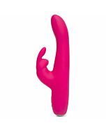 Happy rabbit vibrador curvado fino rosa
