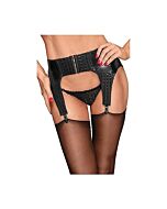 Giarrettiere effetto bagnato - nero