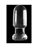 Plug anale robert in cristallo scuro - trasparente