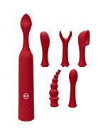 Iquiver - set vibratore piccolo 7 pezzi - rosso velluto