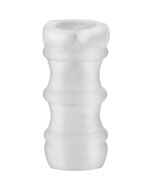 Masturbatore a zig zag trasparente