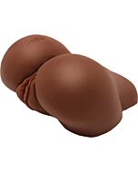 Masturbatore realistico con vibratore e culo grosso - marrone