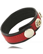 Cinturino pene in pelle Rosso-Nero