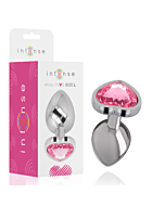 Spina Anale in Alluminio a Forma di Cuore Rosa - Intenso