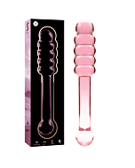 Dildo in vetro rosa nebuloso 20