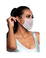 Mascherina Rhinestone Harlow - Bianco