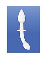 Dildo in vetro bianco doppio