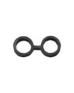 Bondage giapponese - grandi manette in silicone - nero