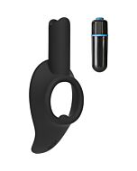 Anello vibrante in silicone nero cock jock