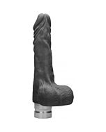 Pene realistico con vibrazione di 17 cm - nero
