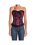 Corsetto viola con frange