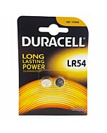 Batteria a bottone alcalina Duracell lr54 lr1130 ag10 blister 1,5v * 2