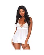 Impero babydoll con perizoma - bianco