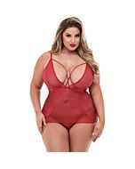 Mini abito con spalline profonde v - vestido v