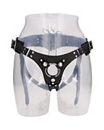 Imbracatura di design in pelle regolabile nera