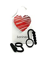 Saninex duplo - plug anale con anello - nero