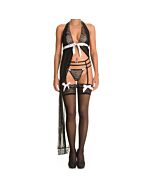 Babydoll nero nero Gardenia