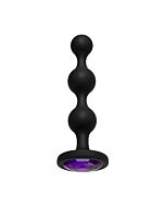 Booty bling - plug anale in silicone con perla - viola