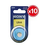 Lr44 15v sony alkaline (10 unità)