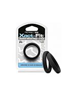 Confezione da 2 anelli in silicone Xact-fit 13,6 cm - nero
