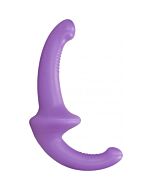 Dildo con imbracatura senza supporto in silicone - viola