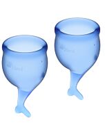 Satisfyer feel secure kit copa mestruale azul intenso 15 + 20ml