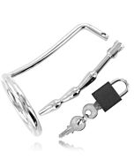 Testicoli ad anello duro in metallo con castità di spina uretra