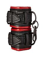 Polsini con zafferano - manette in pelle - rosso