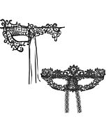 Set di 2 maschere / mezza faccia fantasia